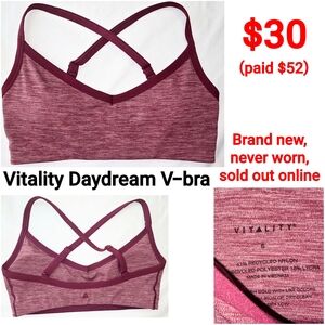 Vitality Women's V-Bra in Burgundy